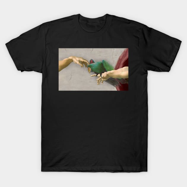 Michelangelo Male Eclectus Parrot T-Shirt by FandomizedRose